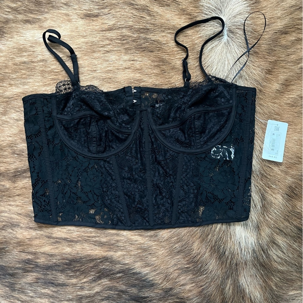 Altar’d State Black lace corset top size XL